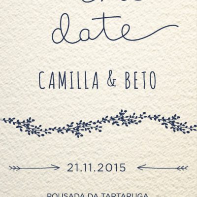 Camilla e Beto - Save The Date - MIA Estúdio Criativo