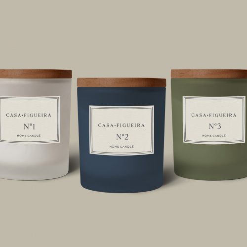 Scented candle label mockup psd, home aroma, minimal product packaging, isolated object design